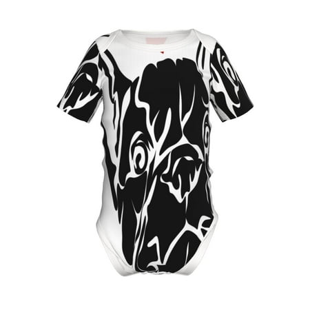 

Adobk Red Heart And Puppy Of Bulldog Print Baby Climbing Clothes Jumpsuit Rompers Classic Rompers Child Short sleeve Bodysuits-18 Months