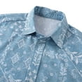 thumbnail image 5 of Summer Hawaiian Shirts for Men Vintage,Men's Short Sleeve Button Down Vintage Bowling Shirts,Hawaiian Casual Printed Beach Shirt Summer Regular Fit Top,Mens Floral Beach Shirts Wrinkle Free, 5 of 9