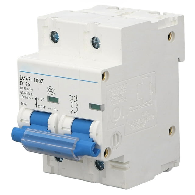 DC Circuit Breaker Miniature 500V 10KA Breaking Capacity 36mm DIN Rail Overload DC500V for Solar PV System