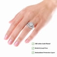 thumbnail image 4 of APSVO S925 Sterling Silver Plated Wedding Rings for Women CZ Eternity Promise Band Engagement Rings Set Birthday Mothers Day Jewelry Gifts Her Mom Wife Girlfriend Adults Ideas, 4 of 6