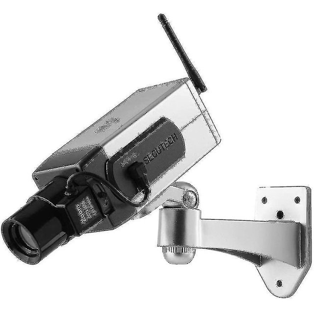 Dum Camera Surveil Fake Camera Automatic Rotat para exterior/interior