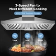 thumbnail image 3 of Soporte de pared Range Hood Zomagas de acero inoxidable de 24 pulgadas, 3 of 8