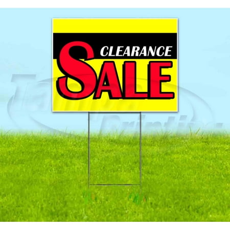 Clearance Sale (18" x 24") Yard Sign, Includes Metal Step Stake
