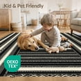 thumbnail image 4 of ODIKA Layering Striped Boho Variegated Bands Interlocking Stripe Borders for Dining Room, Under Table, Home Office, Non-Slip Chair-Friendly, 4 of 7