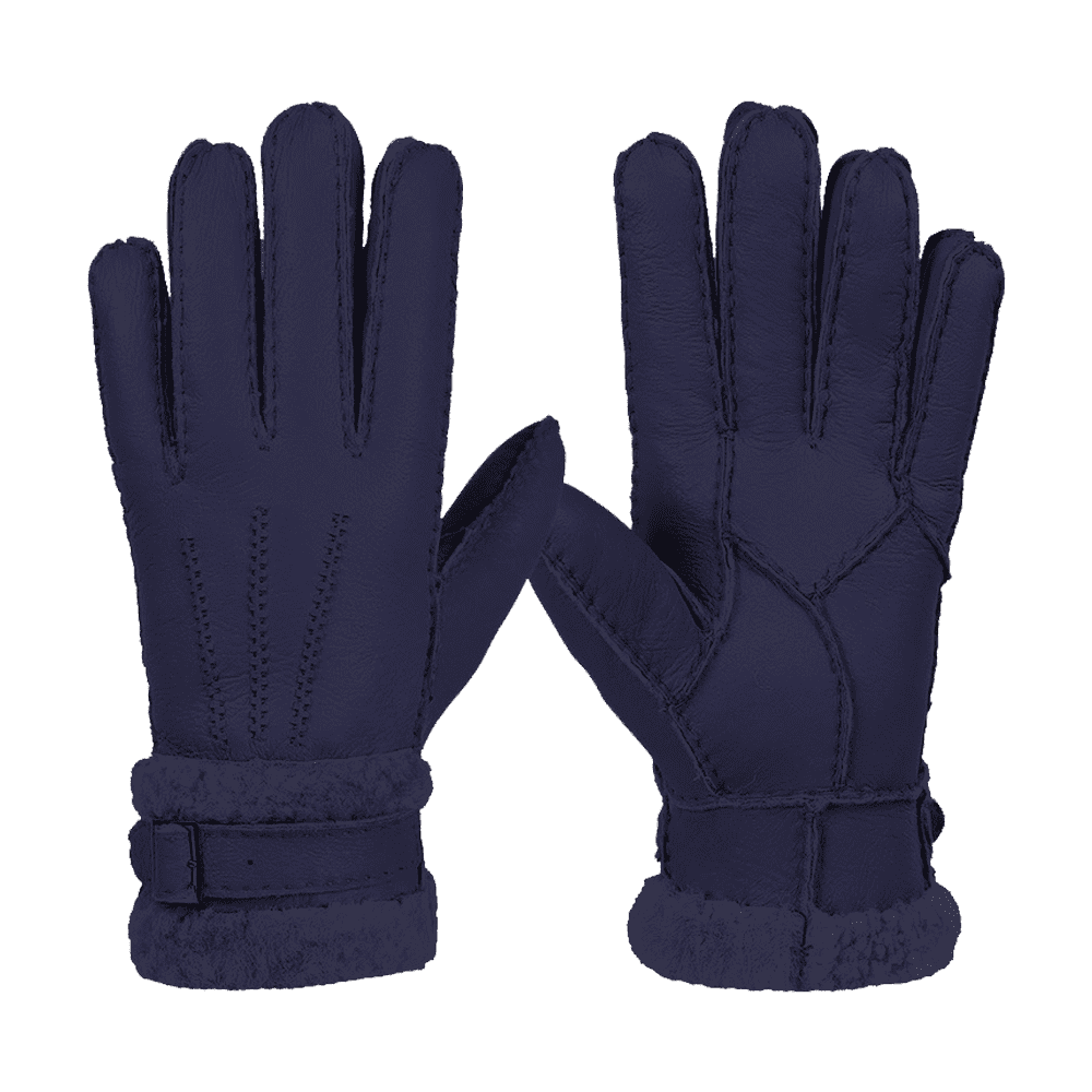 Men's Merino strong sheepskin wool leather gloves mittens