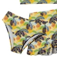 thumbnail image 4 of UngA Swimsuits for Teen Girls Bikini Cute Bathing Suits for Kids Girls Tropical Floral 3 Piece Summer Swimwear with Cover Up Skirt (Yellow,8-9 Years), 4 of 4