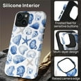thumbnail image 5 of FKBRCL4U for iPhone 15 Plus Compatible with Magsafe Case Blue Ocean Seashell Star Beach Summer Pattern for Girl Boy Full Body Magnetic Design Soft Silicone Protection, 5 of 7