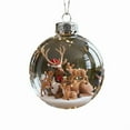thumbnail image 2 of Taicans 2025 Clear Glass Christmas Ornament - Deer Family & Snowy forest Scene | 2D Hanging Xmas Tree Decoration | Winter Wonderland Holiday Bauble | Unique Festive Gift | Christmas Tree Decorations, 2 of 2