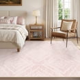 thumbnail image 2 of KoshiMe 6'x9' Area Rugs for Living Room, Machine Washable Rugs Non-Slip, Low Pile Soft Print Pattern Western Rug for Bedroom, Dining Room, Office, Light Pink, 2 of 9