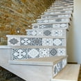 thumbnail image 3 of Peel & Stick Tile Backsplash Stair Riser Decals DIY Decals Mexican Talavera Home Decor Staircase Decal Stickers, Tile pattern steps decorative wall sticker, 3 of 9