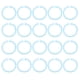 thumbnail image 1 of 20 piezas anillos de plástico transparentes, flexibles, anillas para encuadernación de libros de hojas sueltas para la escuela, el hogar, las tarjetas de oficina, el cuaderno de documentos, color azul, 1 of 5