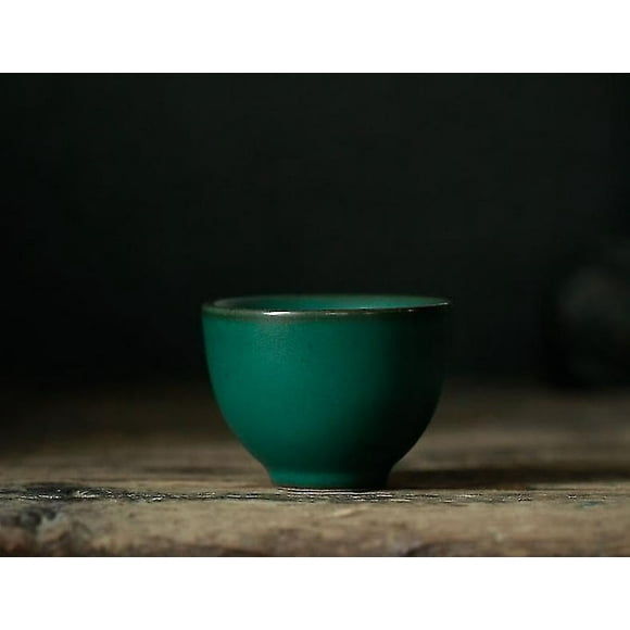 Set de té HUOGUO Kung Fu, taza de té de cerámica, 45 ml, color verde retro