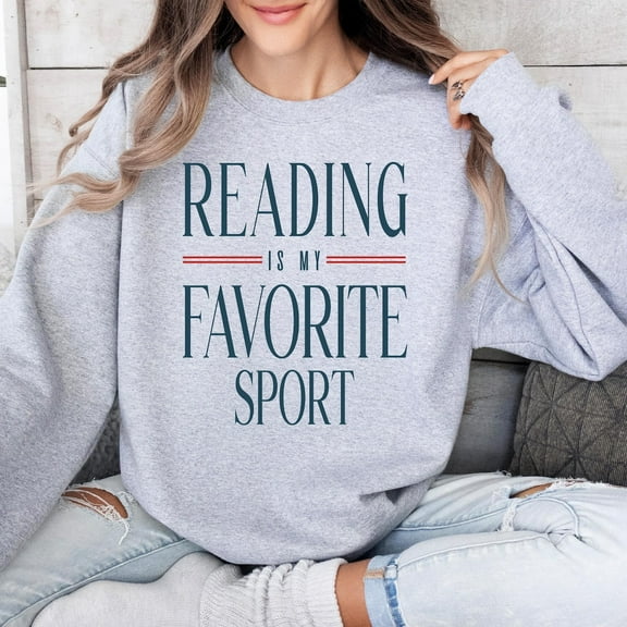 Reading is My Favorite Sport Sweater, Vintage Unisex Shirt, Booklover Gifts, Librarian Sweatshirts