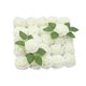 thumbnail image 4 of Flores artificiales, rosas artificiales, ramo de novia, centros de mesa, flores de imitación con hojas para Navidad, fiesta del Día de San Valentín Blanco, 4 of 9