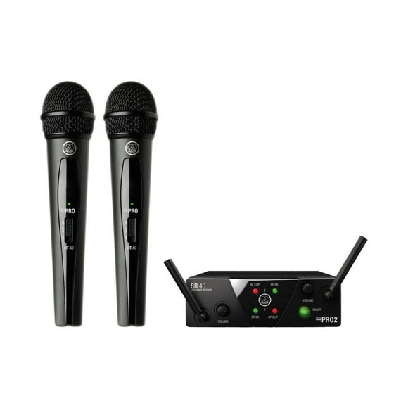 Sistema Inalámbrico Vocal AKG WMS40 Mini Dual Vocal Set negro