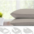 thumbnail image 2 of Egyptian Cotton 600 -TC Luxury 2 PC Pillow Cases King Size (20x 40 inches ) Taupe, 2 of 5