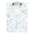 thumbnail image 2 of Blue Floral Pattern 12.5x9in Clipboard, Durable Acrylic with Metal Clip and Wall Hook for Office or Classroom, 2 of 10