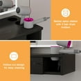 thumbnail image 5 of DreamCurship Wall Mount Salon Stations, Barber Station with 3 Hair Dryer Holder, Beauty Salon Spa Equipment with 2 Drawers, 1 Storage Cabinet, Black, 5 of 8