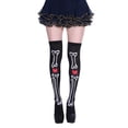 thumbnail image 4 of SAZBJOJN Women's Halloween Socks Party Holiday Dress Up Thigh High Socks for Women Soft Stretch Socks Accessory for Halloween Party Daily Wear White One Size, 4 of 4