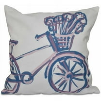 Simply Daisy 16" x 16" La Bicicleta Geometric Print Pillow