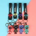 thumbnail image 4 of Llavero con forma de oso de relámpago con diseño de dibujos animados, bolso con personalidad para parejas, bonito bolso de estudiante, colgante de astronauta, pequeño regalo, 4 of 6
