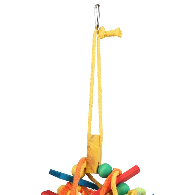 Rzvnmko Large Parrot Bird Toys, Wooden Blocks & Beads photo 4