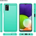 thumbnail image 3 of for Samsung A03S case, Galaxy A03S case with HD Screen Protector, Fashion Shock-Absorption Flexible TPU Bumper Soft Rubber Protective Case Cove for Samsung Galaxy A03S (Mint Brushed TPU), 3 of 15