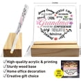 thumbnail image 2 of Grandma Gifts from Grandchildren, Grandma Gifts for Birthday Mother's Day Christmas Holiday, Grandmother Gifts from Granddaughter Grandson Grandkids, Fabulous Wise Caring, Desk Acrylic Decor, 2 of 4