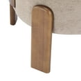 thumbnail image 4 of Christopher Knight Home Wingback Accent Chair, Upholstered Armchair with Solid Wood Legs, Light Brown, 4 of 11