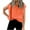 Orange, variant on Women Cap Sleeve Casual Basic Crewneck Crop Tank Top with Pockets
