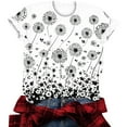 thumbnail image 5 of Odbmxy T Shirts for Women Plus Size Summer Short Sleeve Plus Size Tops for Women Loose Everyday Pull on Casual Floral Tops,XXL, 5 of 5