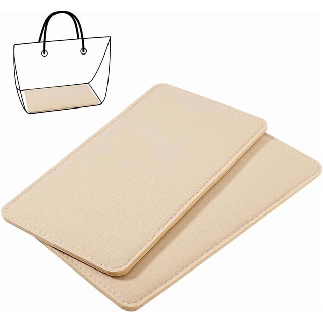 2 bases moldeadoras para bolsos de 28 x 15 cm (11 x 6 pulgadas), color beige. Moldeadoras de fieltro para bolsos. Insertos rectangulares para bolsos. Estabilizadores y soportes para la base del bolso.