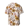 thumbnail image 4 of Goofa Sunflowers And Butterflies Printed Men's Casual Short-sleeved Shirt,Lightweight Breathable Button-down,Summer Casual men's top,Versatile Fashion shirt-, 4 of 7