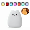 thumbnail image 2 of MesaSe Silicone Cute LED Night Light for Kids, Tap Sensor Control, Children Night Light Warm White Normally-on and 7 Colors Mode, Good Decor Lamp for Baby Bedroom, 2 of 7