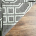 thumbnail image 4 of SAFAVIEH Dhurries Sebastian Geometric Wool Area Rug, Grey/Light Blue, 6' x 6' Square, 4 of 7