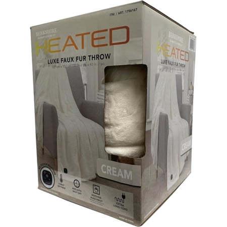 FURNO Berkshire Life Heated Throw 1796167 Designed in New England (Cream)