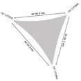 thumbnail image 6 of Yescom 2 Pack 3 Ft 97% UV Block Triangle Sun Shade Sail Canopy Outdoor Awning Yard, 6 of 11