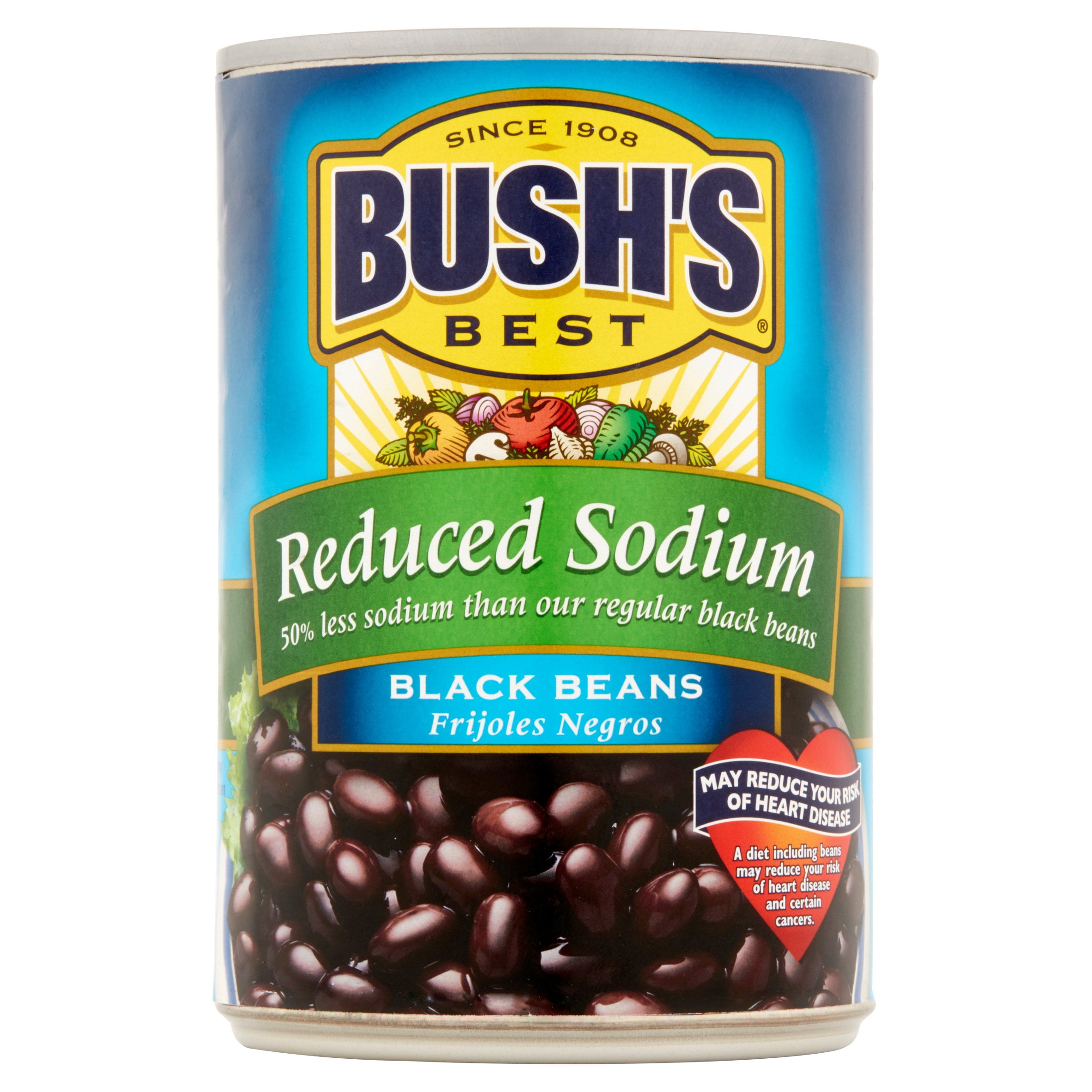 Bushs Best Reduced Sodium Black Beans, 15 oz by Bush Brothers & Company