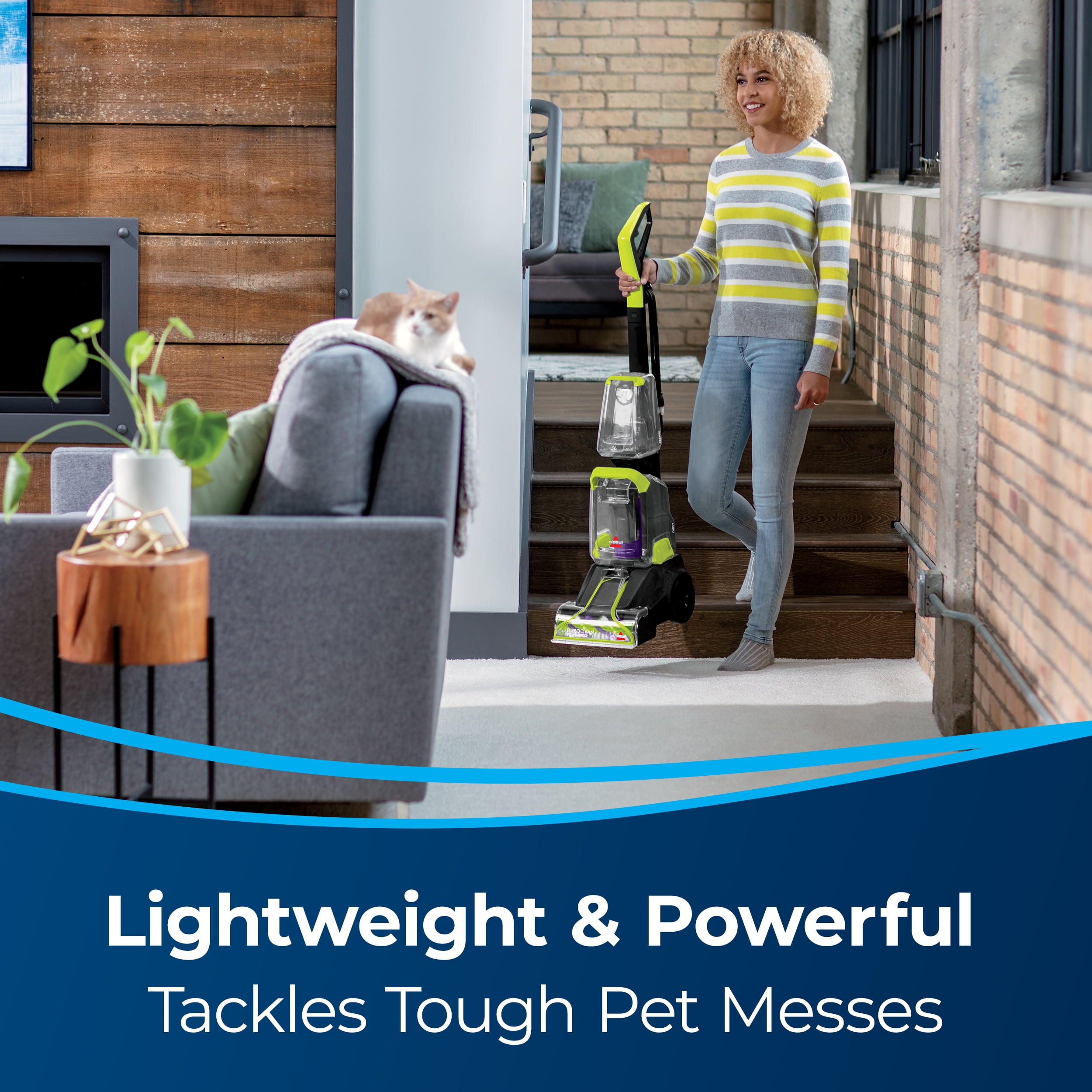 BISSELL  TurboClean PowerBrush Carpet Cleaner DeepReach PowerBrush Roll and Two-Tank Technology