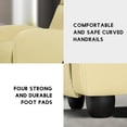thumbnail image 4 of Lacoo Home Theater Recliner with Padded Seat and Backrest, Cream Faux Leather, 4 of 7