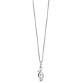 thumbnail image 2 of Diamond2Deal 925 Sterling Silver Rhodium-plated Love Note Necklace for Women 18", 2 of 6