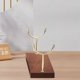 thumbnail image 1 of Jewelry display stand, double fork bracket, metal rolling cart, elegant pendant ornament, foldable portable stand, metal frame, for office decor,topliu, 1 of 8