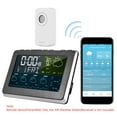 thumbnail image 2 of FlyFlise WiFi Smart LCD Weather Station Sensor High Accuracy Transmitter for Digital Indoor Outdoor Temperature Humidity Monitor Thermohygrometer, 2 of 7