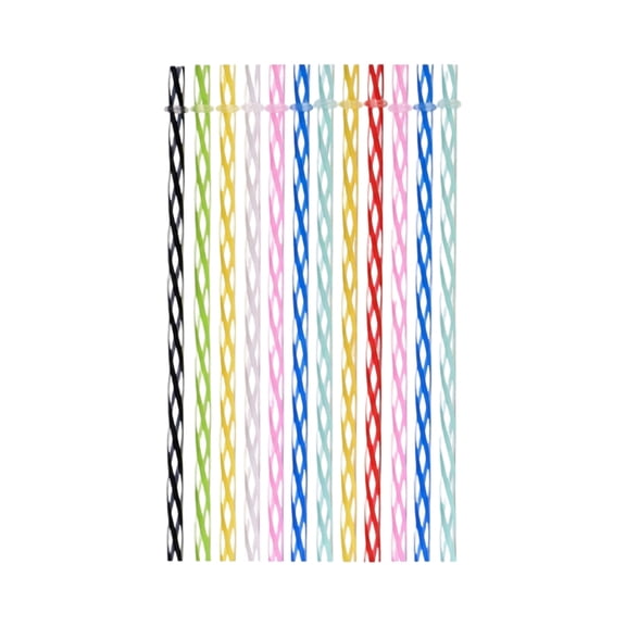 12PCS Reusable Plastic Straws with Rings Set, Colorful Glitter Drinking Straws for 30/40/24 oz Tumblers Cups Jars, Party Home Kitchen Bar Travel Essential Washable Eco-Friendly Straw Kit