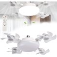 thumbnail image 1 of 2 in 1 Hanging Fan with LED Lantern,Drone Fan Light, 4 Fan with Lights, 2025 New Upgraded Plug in Ceiling Fan - 20" Smart Ceiling Remote,3/4-Blade Screw in Ceiling Fan, 1 of 8