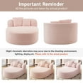 thumbnail image 5 of SOULART 51.6" Cloud Couch, Pink Modern Chaise Lounge Sofa with Boneless Compression Design and Two Supportive Pillows for Living Room, 5 of 12