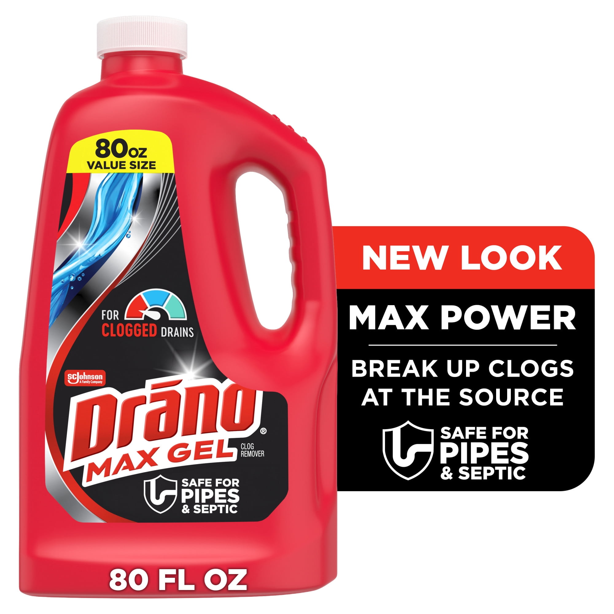 Drano Max Gel Drain Clog Remover, 80 oz, 1 Count