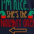 thumbnail image 3 of CafePress - Im Nice She's Naughty Elf Hat Women's Long Sleeve - Women's Long Sleeve Graphic Tee Casual Fit, 3 of 4