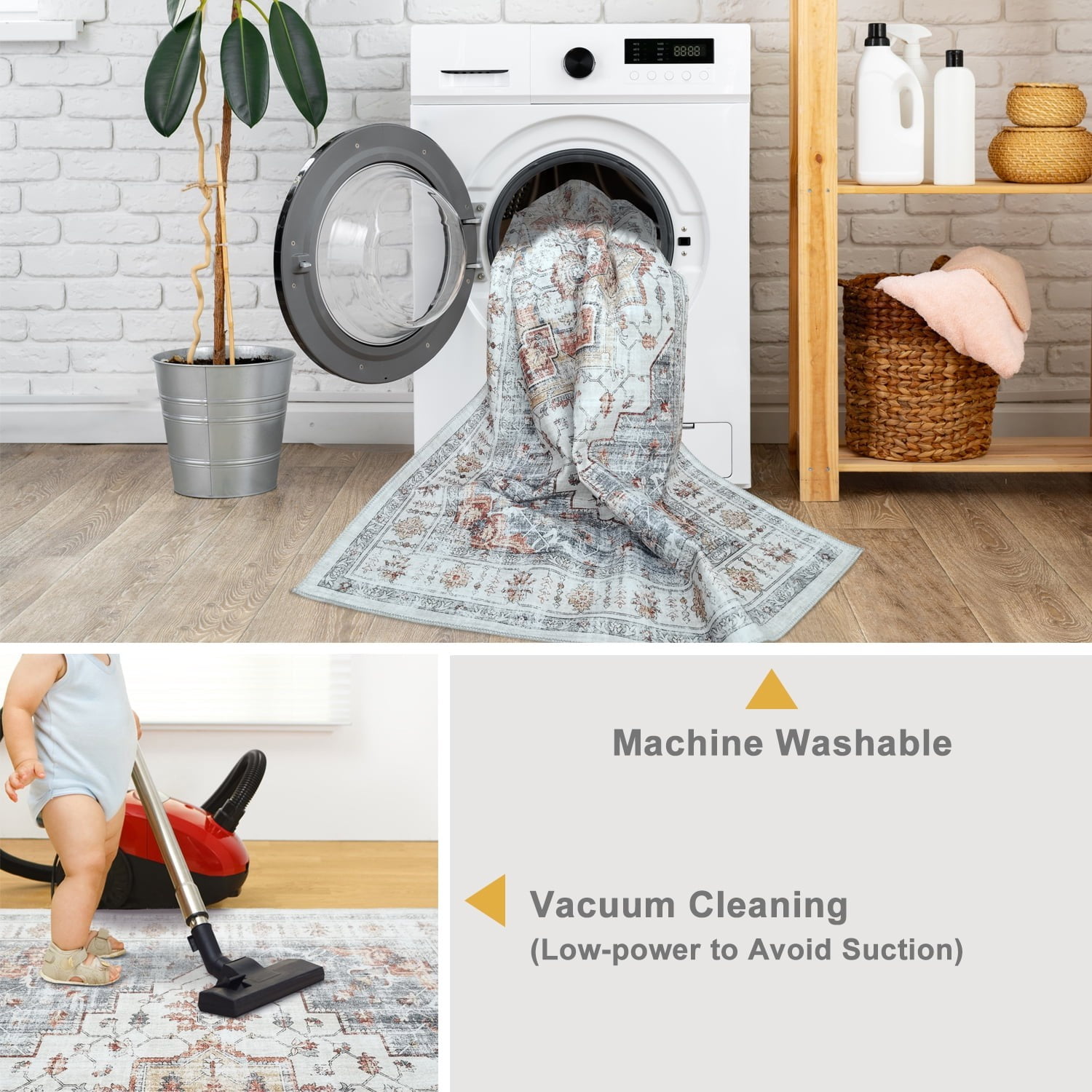 Mandala - Machine Washable Runner Rugs 2 x 8 - Stain Resistant Colorful Runner Rug Clearance - Durable Polyester Material Modern Home Rugs - for Bedroom, Dining Room, Living Room, Hallway, & Kitchen