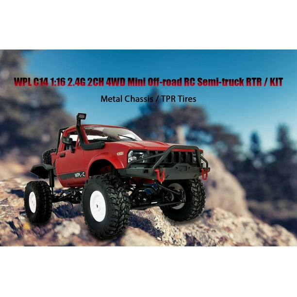 WPL C14 116 2.4G 2CH 4WD Mini Offroad RC Semitruck with Metal